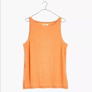 Madewell Modern Linen Tank Top Faded Sunset - Size Medium